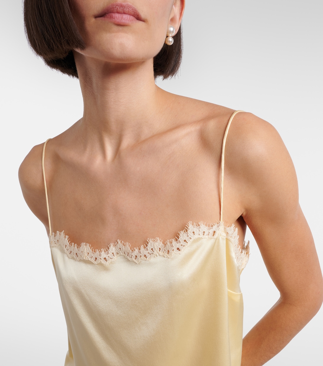 Top Loure aus Seide mit Spitze | Dôen