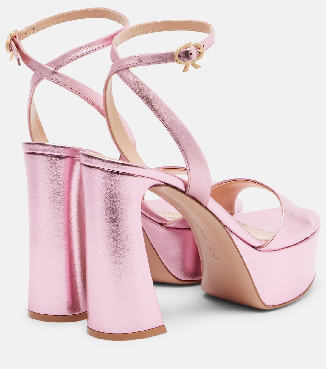 Plateausandalen Nancy 110 aus Metallic-Leder | Gianvito Rossi