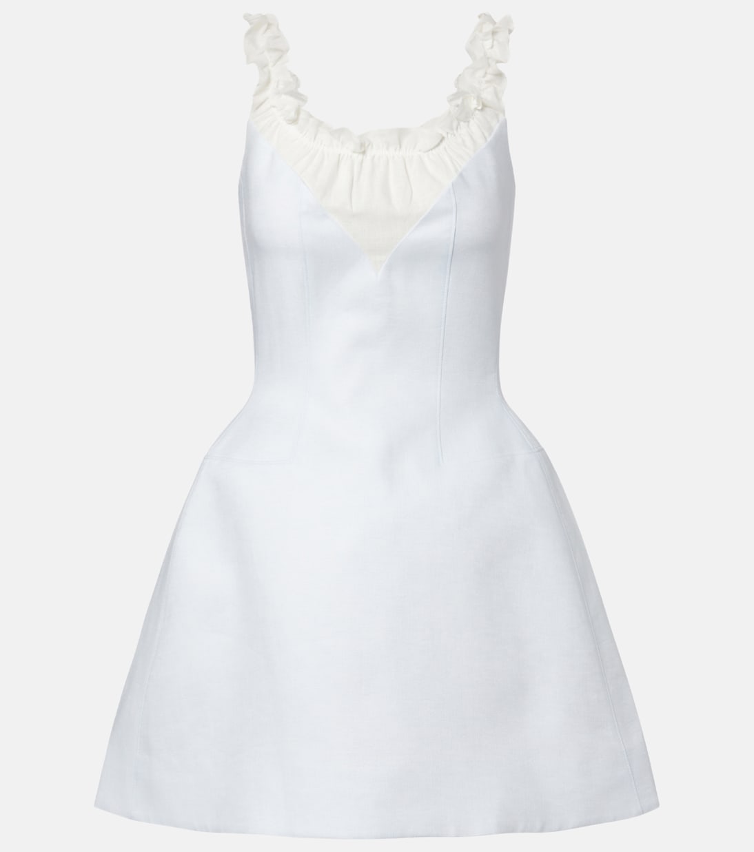 Ruffled linen minidress | Shushu/Tong