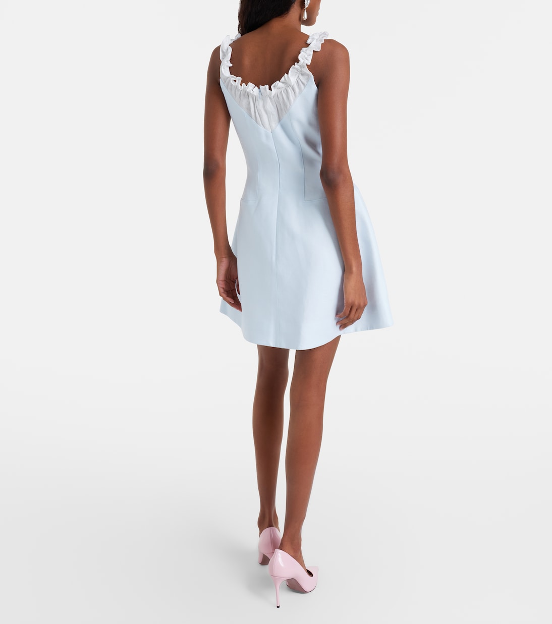 Ruffled linen minidress | Shushu/Tong