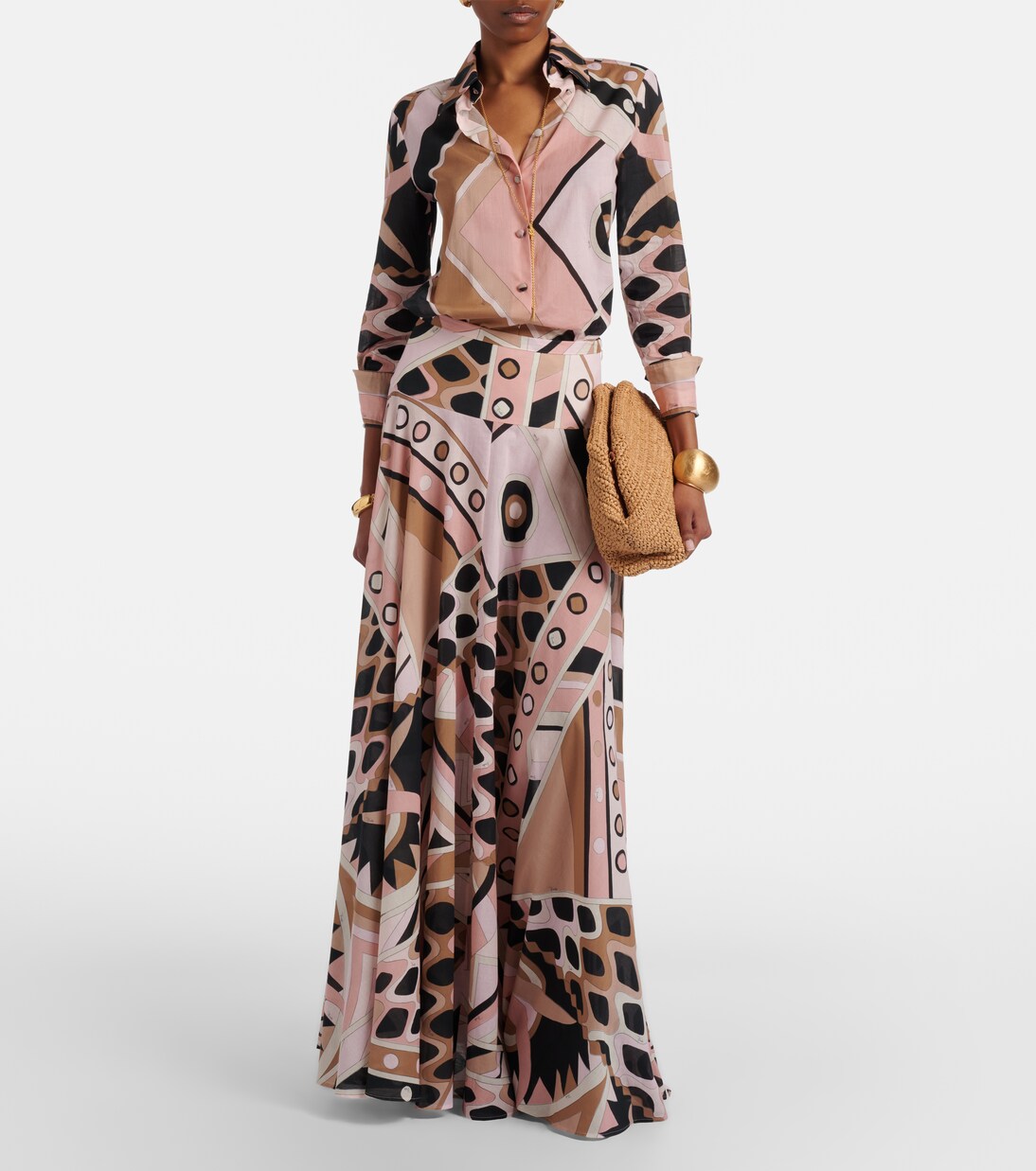 Vivara cotton muslin maxi skirt | Pucci