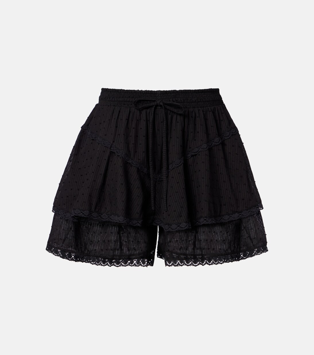 Shorts Thia de algodón con croché | Poupette St Barth