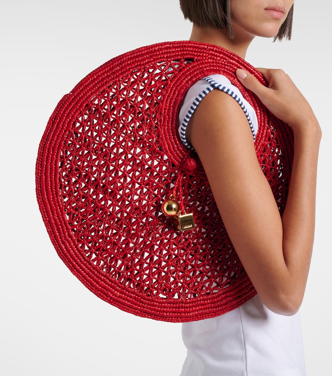 Spiaggia Small raffia top-handle bag | Jacquemus