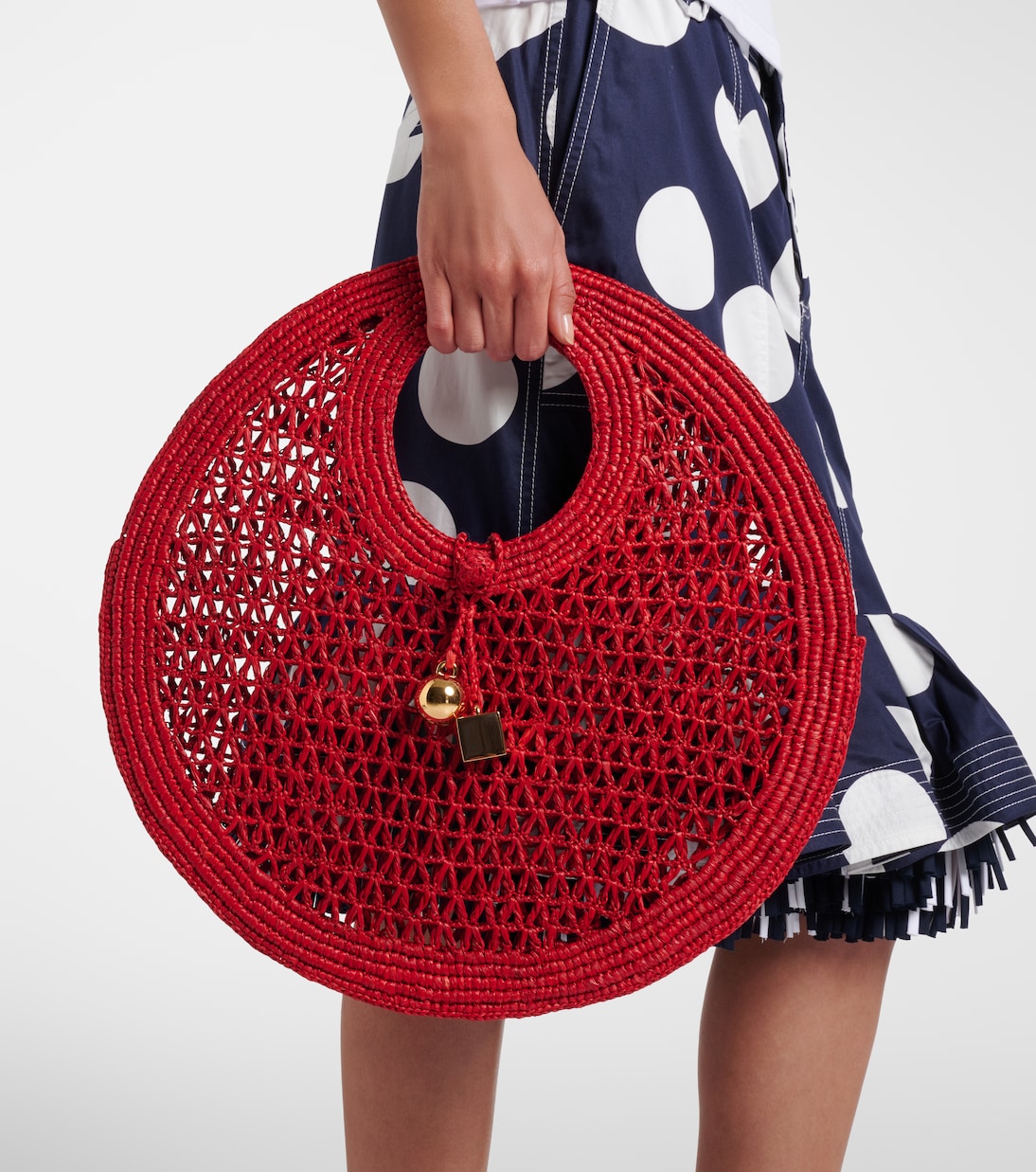 Spiaggia Small raffia top-handle bag | Jacquemus
