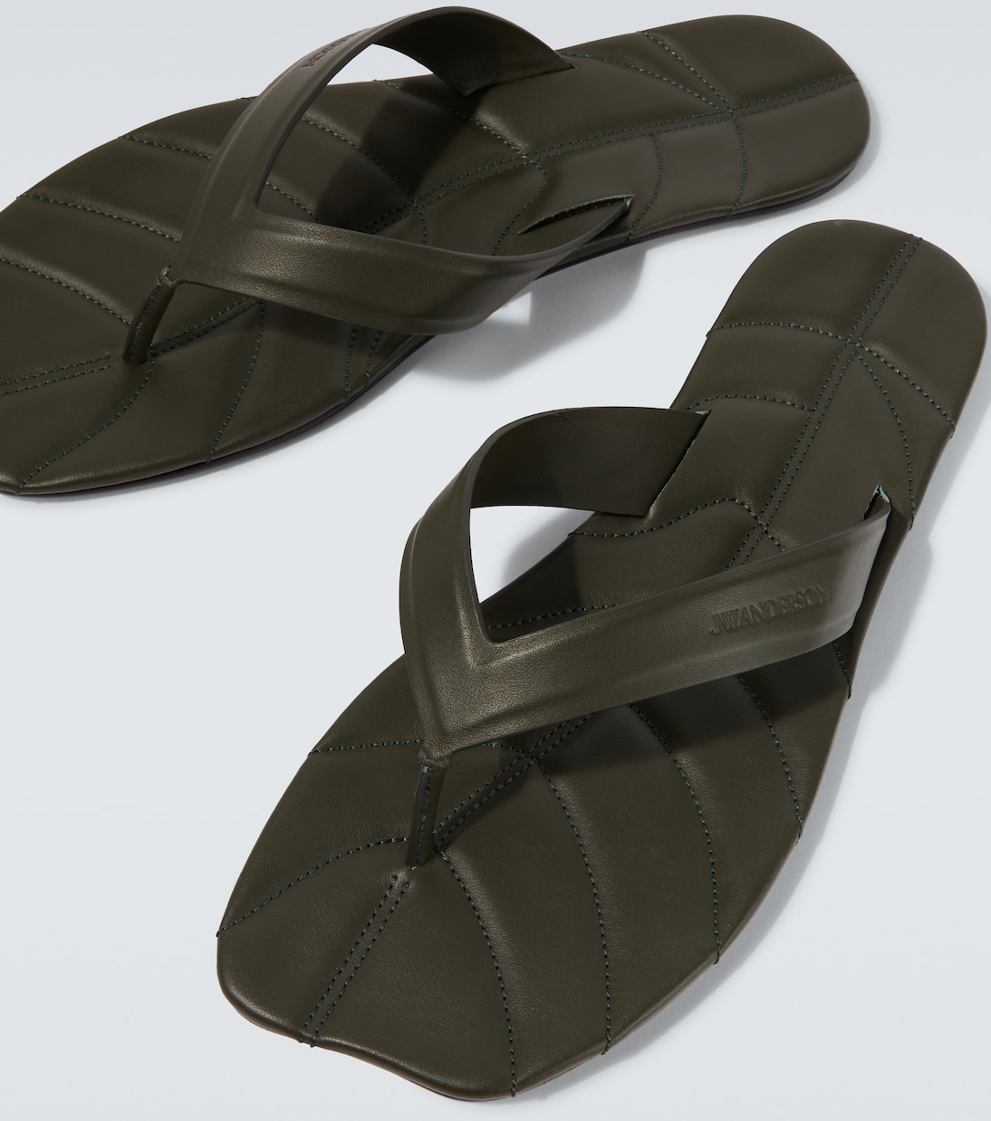 Leaf leather thong sandals | JW Anderson