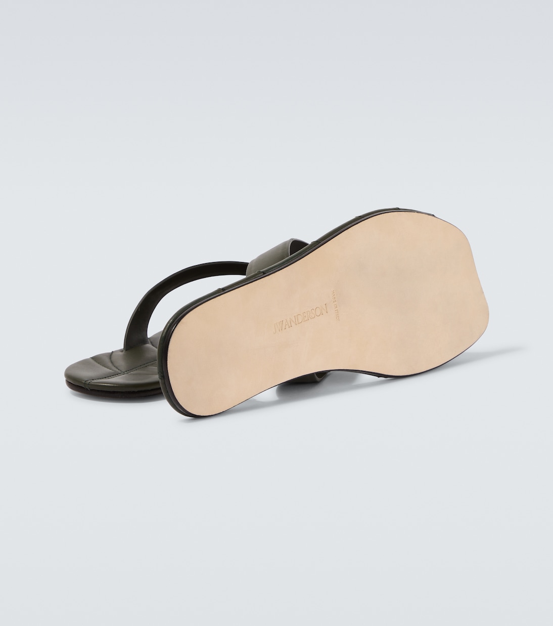 Leaf leather thong sandals | JW Anderson