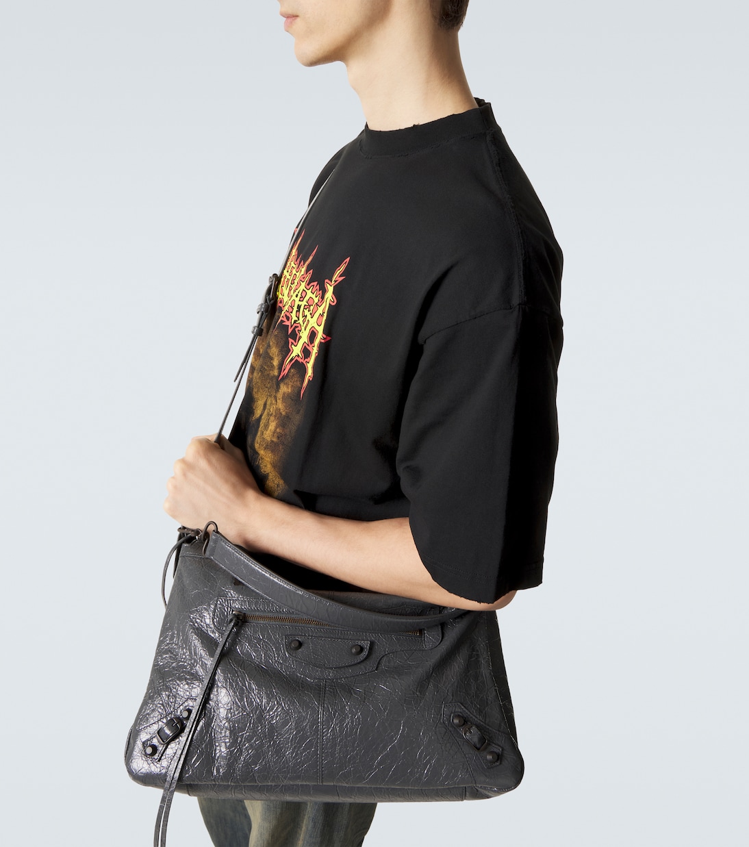 Le City Moto Medium leather shoulder bag | Balenciaga