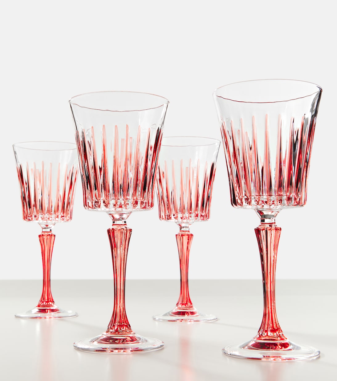 Set of 4 striped crystal wine glasses | Les-Ottomans
