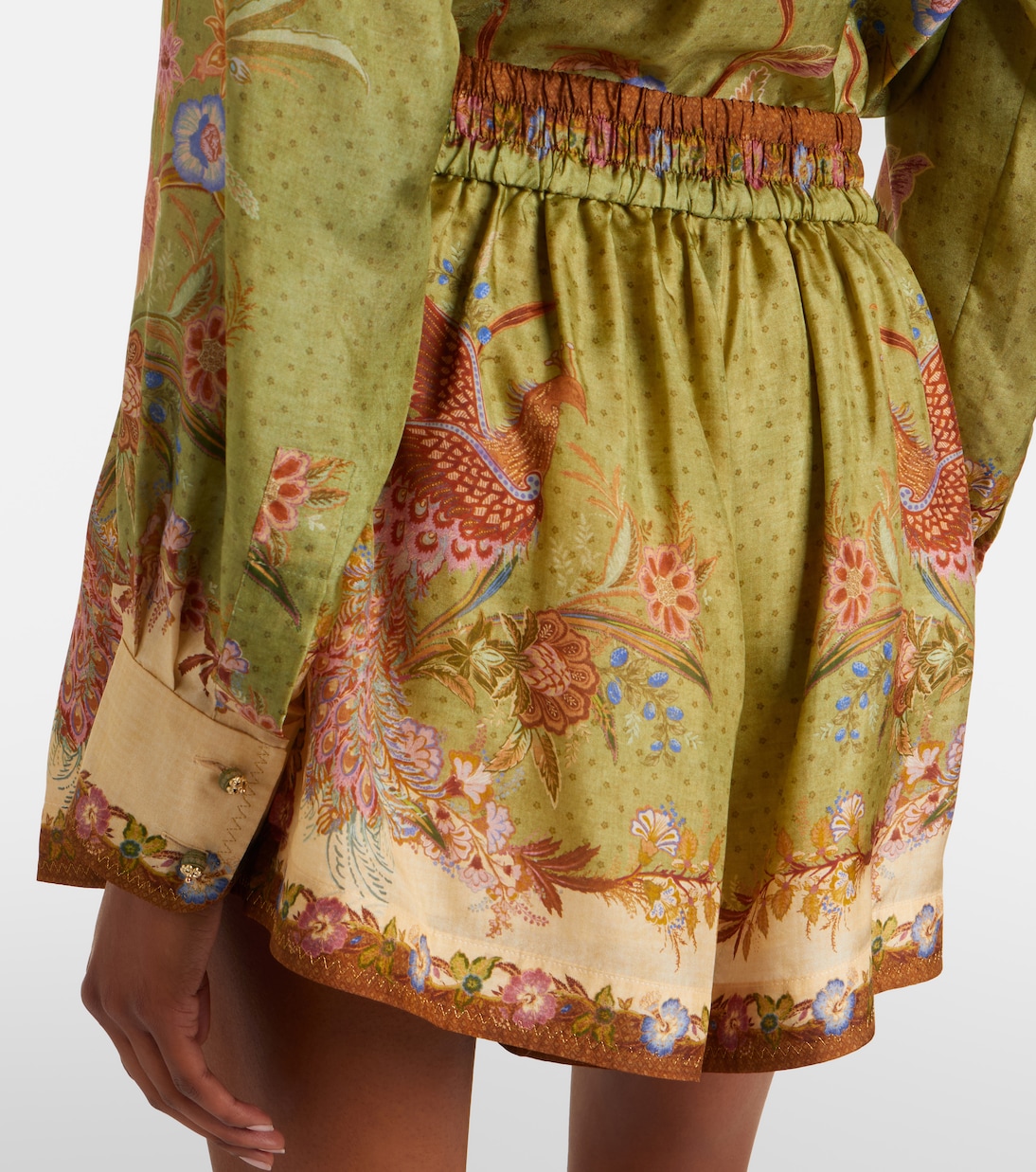 Indra printed silk shorts | Zimmermann