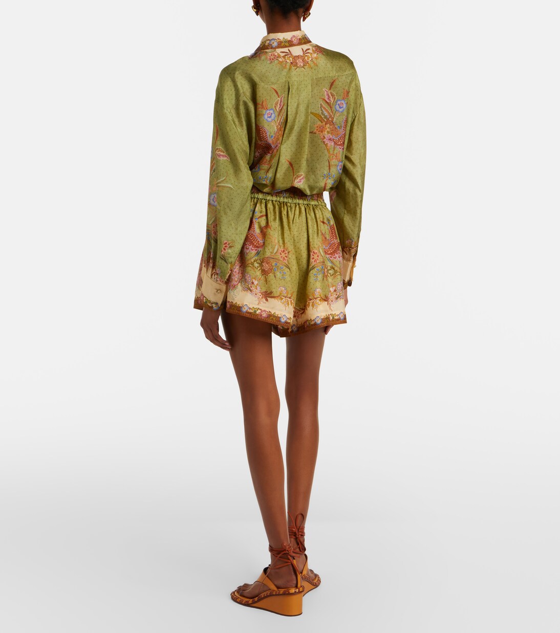 Indra printed silk shorts | Zimmermann