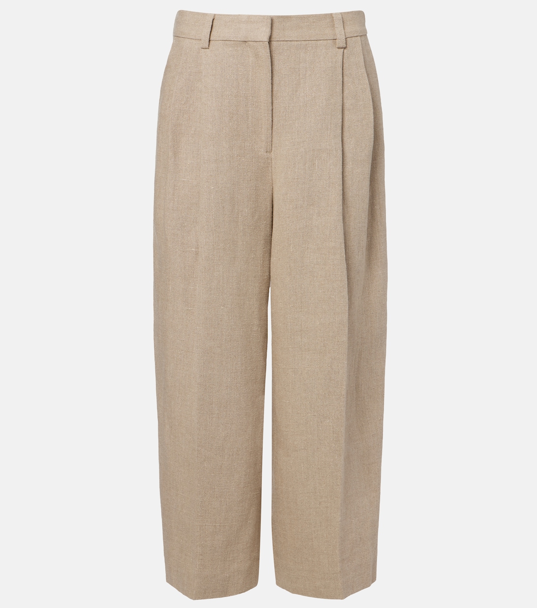 Pantalones anchos cropped de lino | Toteme