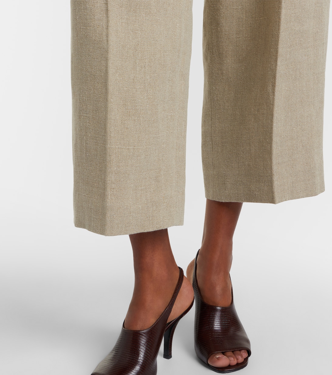 Pantalones anchos cropped de lino | Toteme