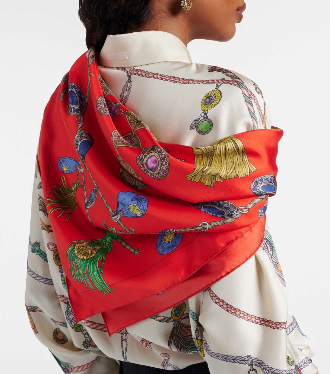 Printed silk twill shirt | Versace