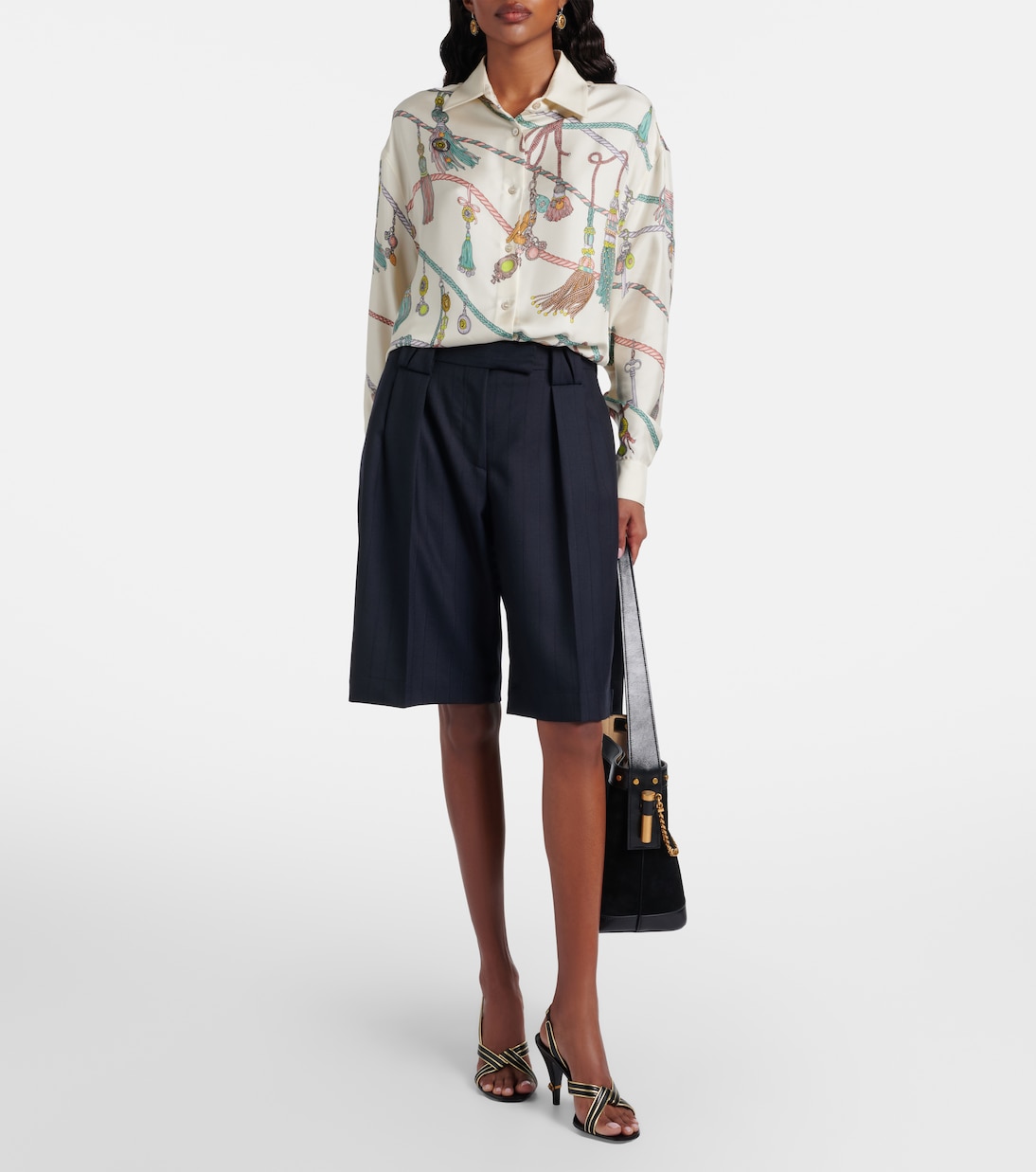 Printed silk twill shirt | Versace