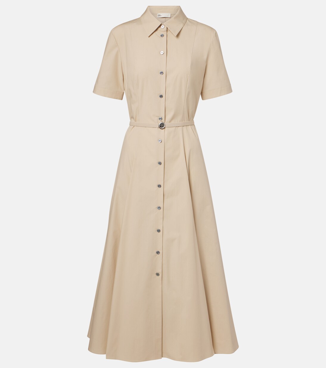 Abito chemisier in misto cotone con cintura | Tory Burch