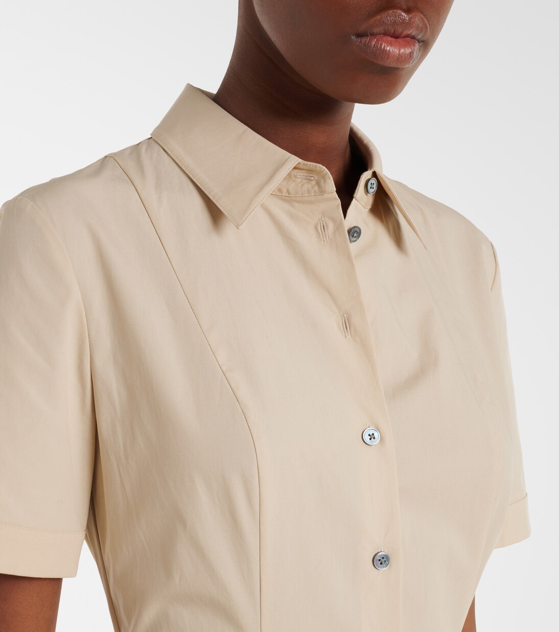 Abito chemisier in misto cotone con cintura | Tory Burch