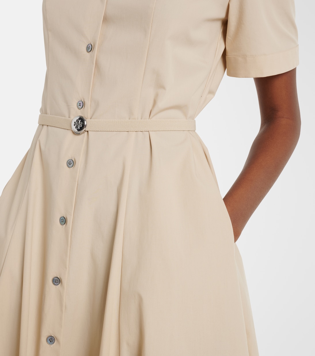 Abito chemisier in misto cotone con cintura | Tory Burch