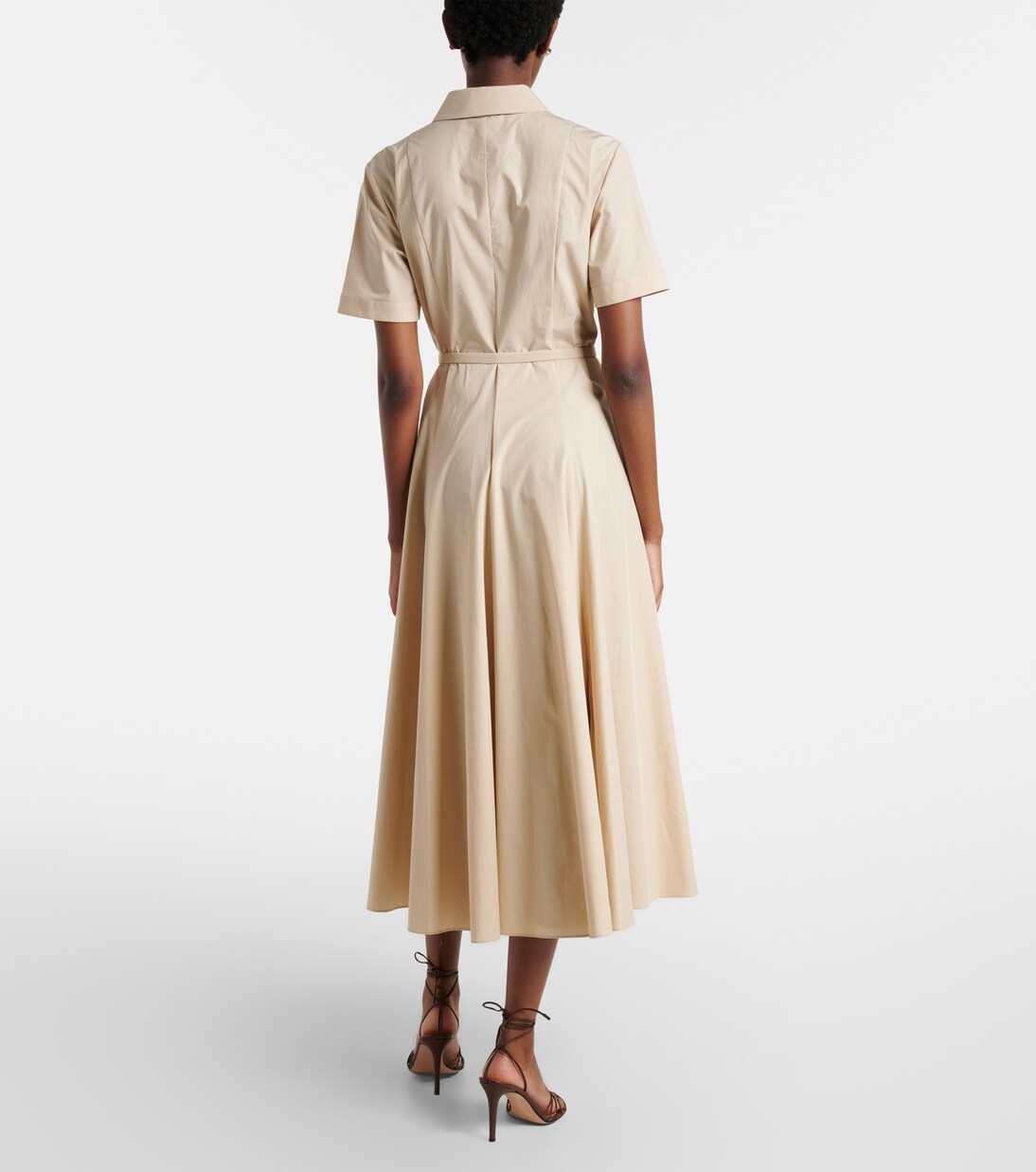 Abito chemisier in misto cotone con cintura | Tory Burch