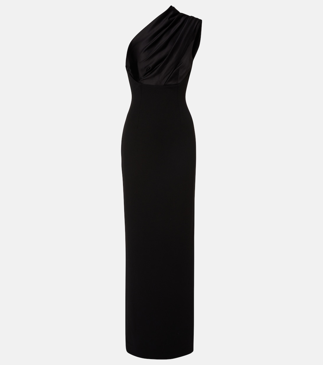 Robe Gracie asymétrique à finitions en satin | Solace London