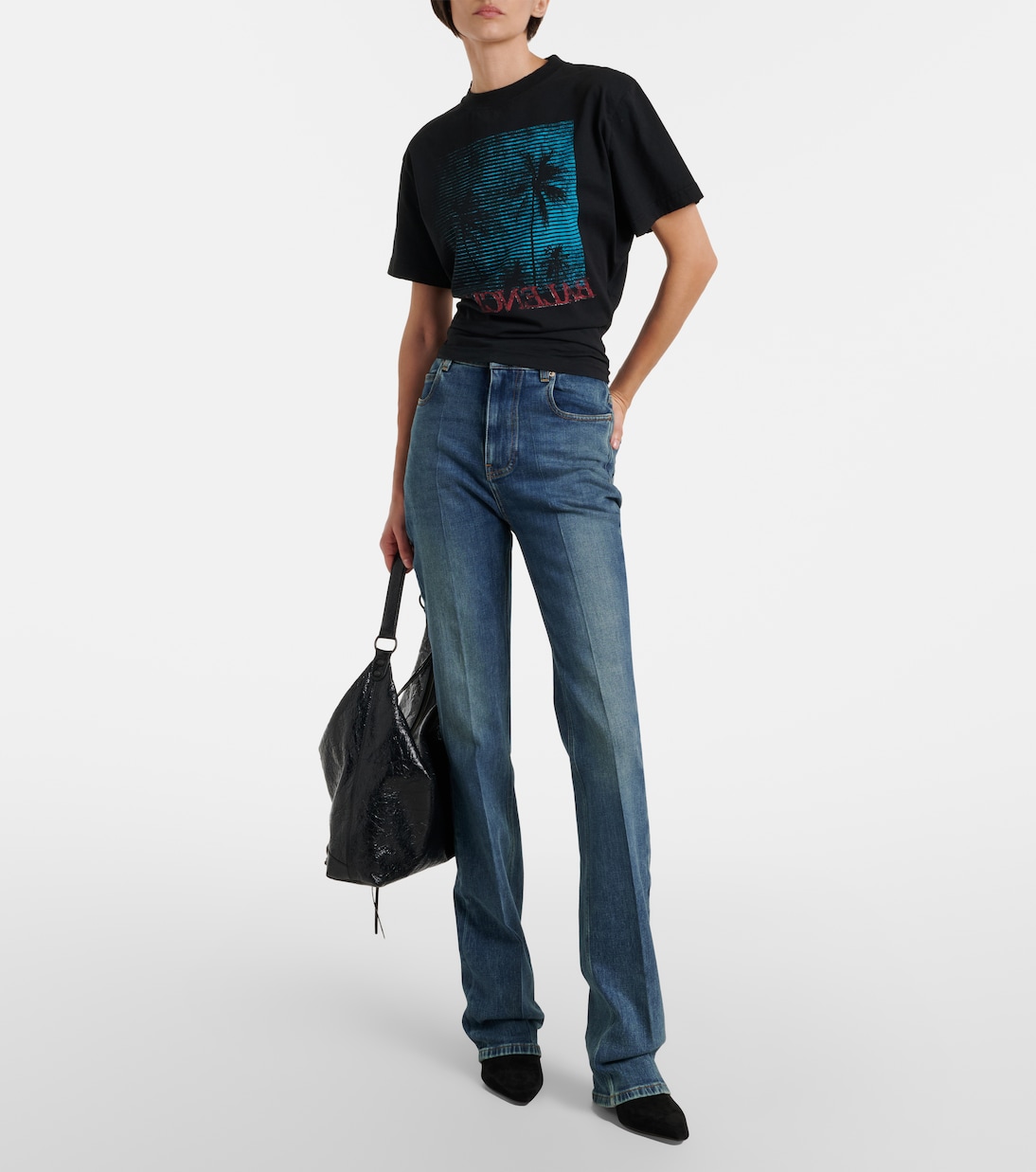 Le City Medium leather shoulder bag | Balenciaga