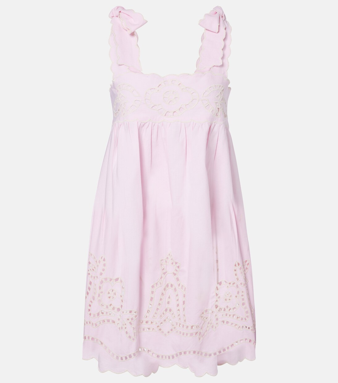 Broderie anglaise cotton minidress | Juliet Dunn