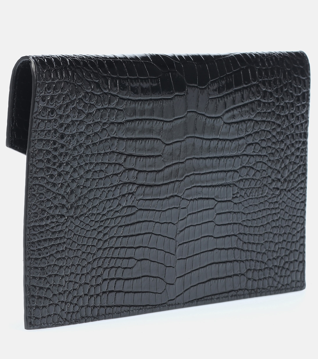 Uptown embossed leather clutch | Saint Laurent