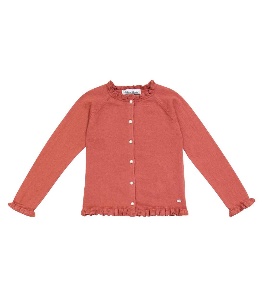 Ruffled cotton-blend cardigan | Tartine et Chocolat