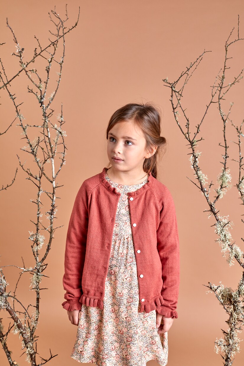 Ruffled cotton-blend cardigan | Tartine et Chocolat
