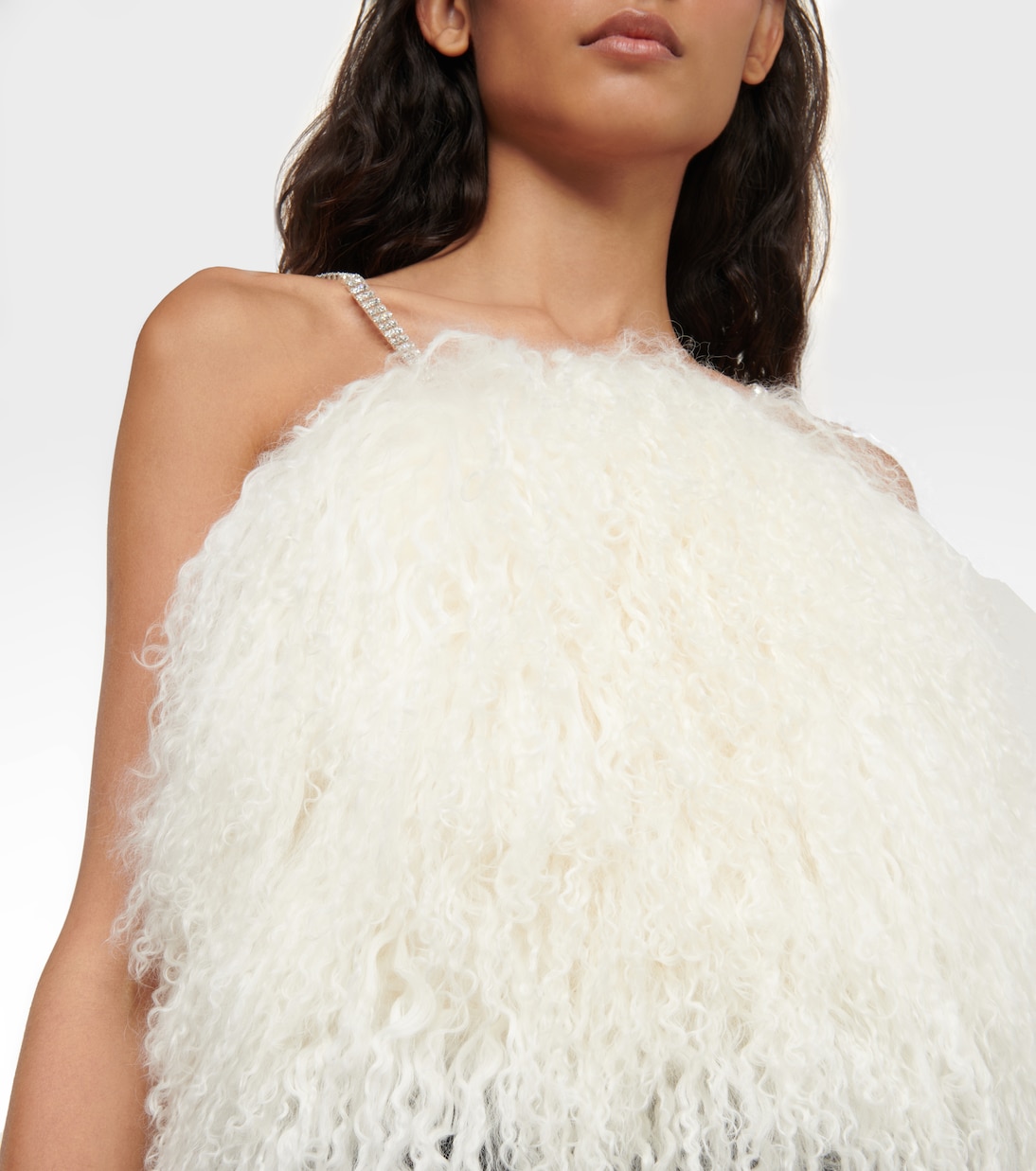 Top aus Shearling mit Kristallen | Magda Butrym