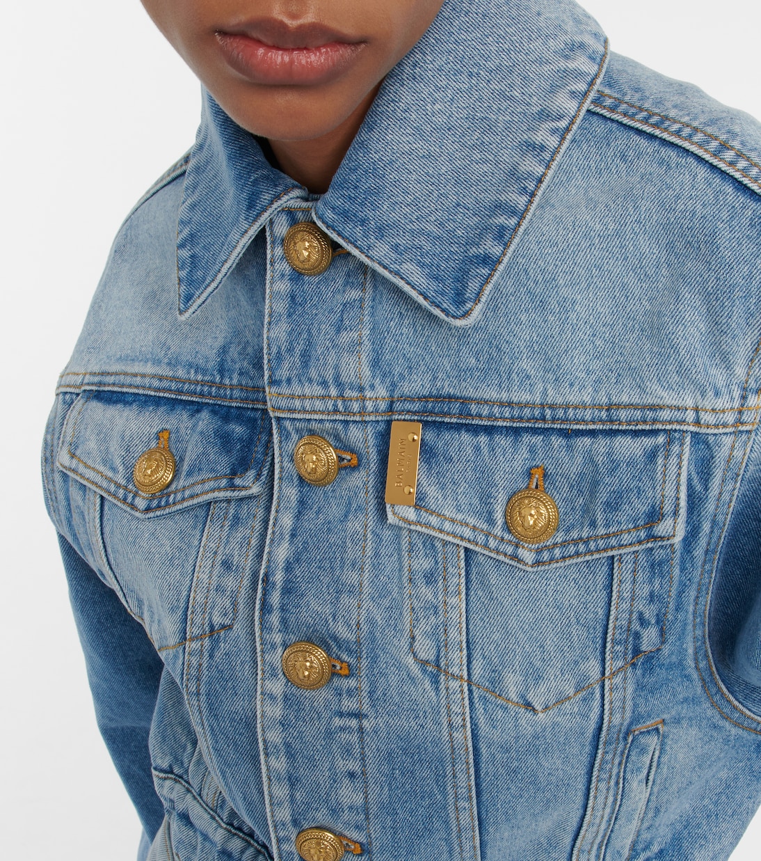 Cropped-Jeansjacke | Balmain