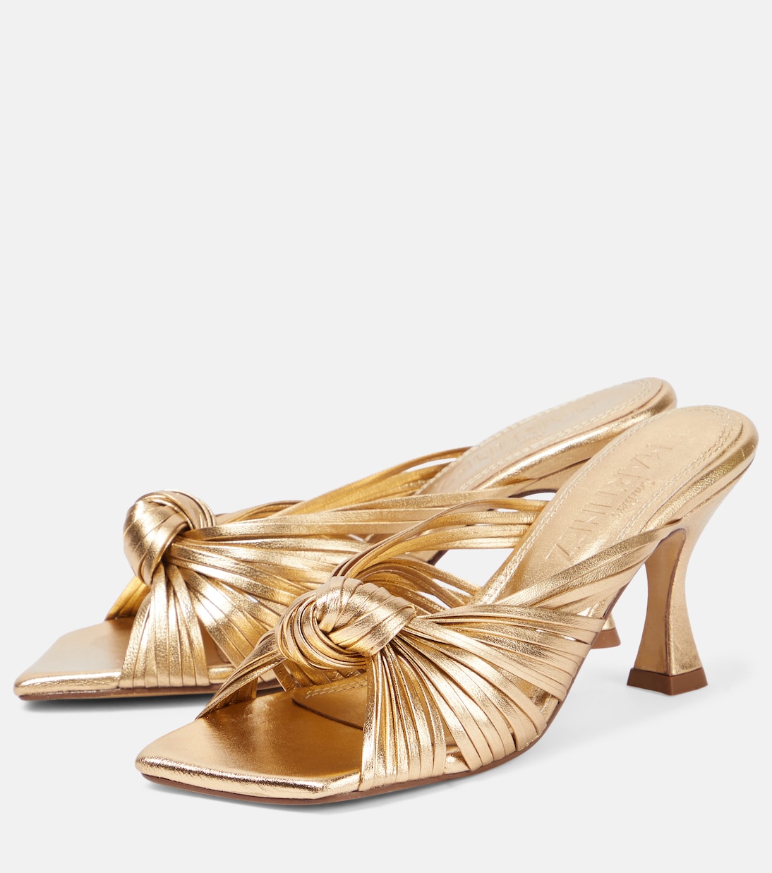 Pantoletten Alcala aus Metallic-Leder | Souliers Martinez
