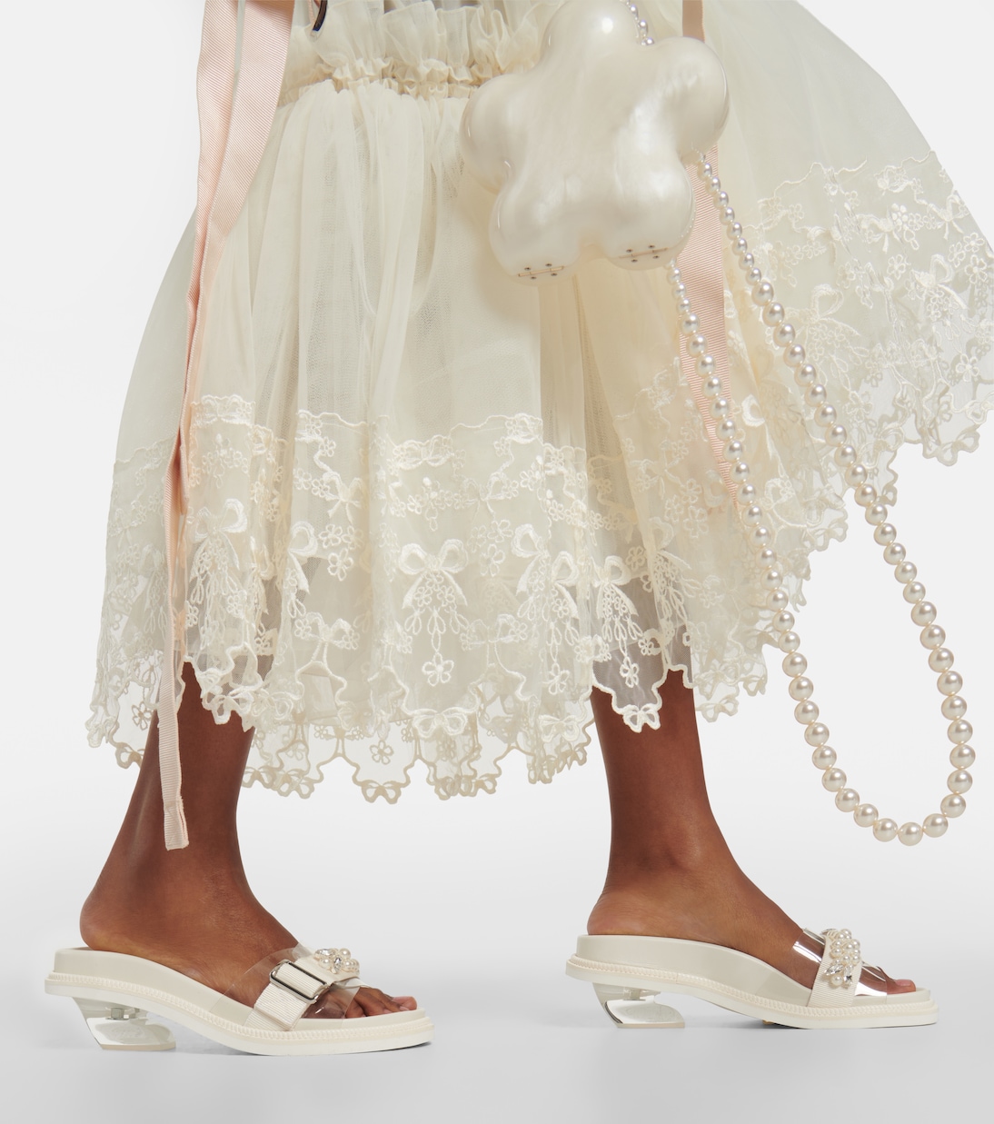 Verzierte Pantoletten aus Leder | Simone Rocha