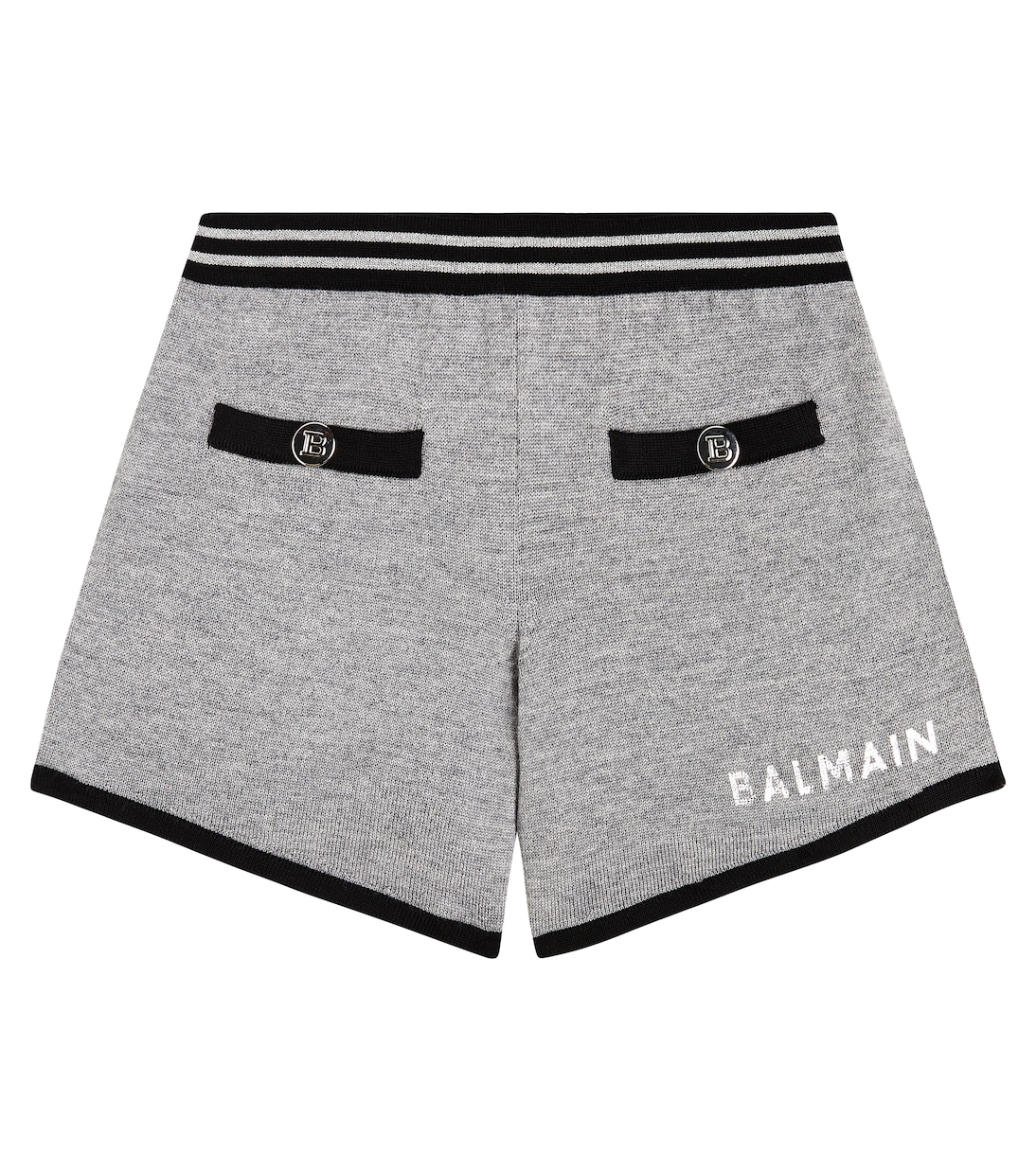 Logo wool shorts | Balmain Kids
