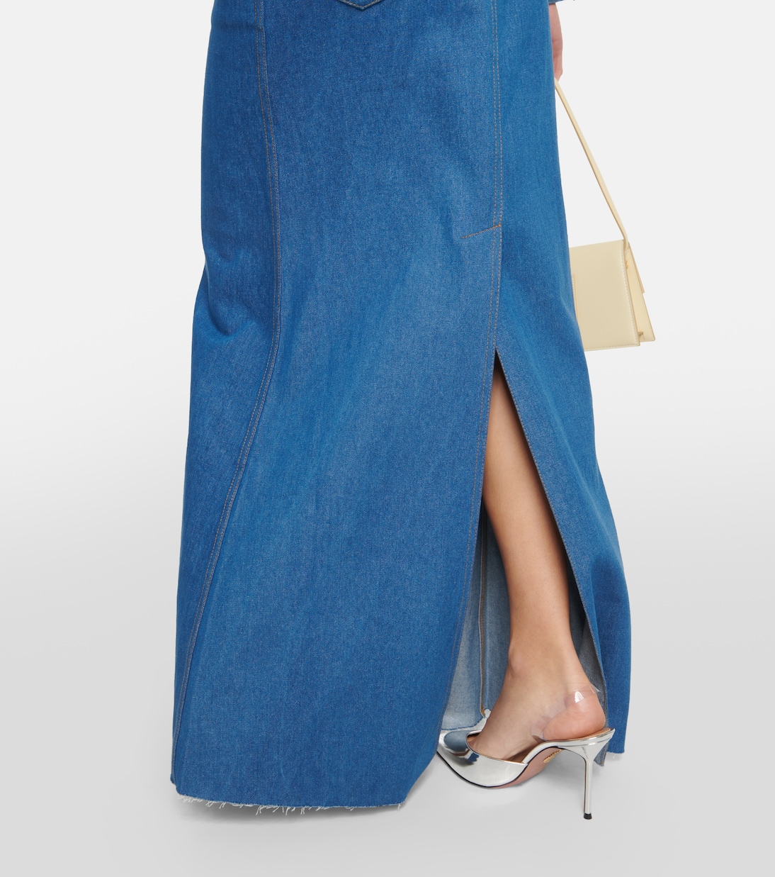 Pilla low-rise denim maxi skirt | Aya Muse