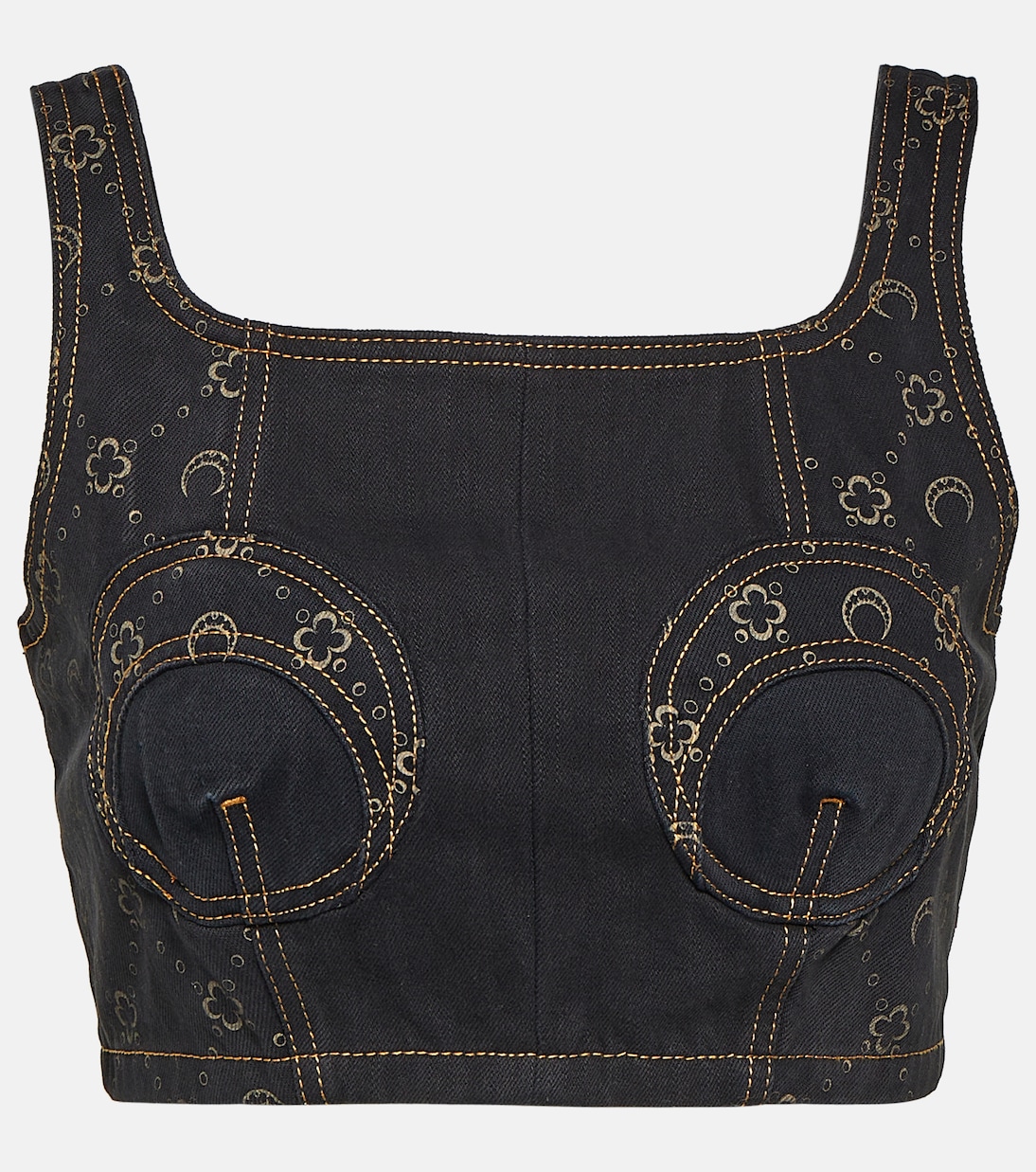 Bustier-Top aus Denim | Marine Serre