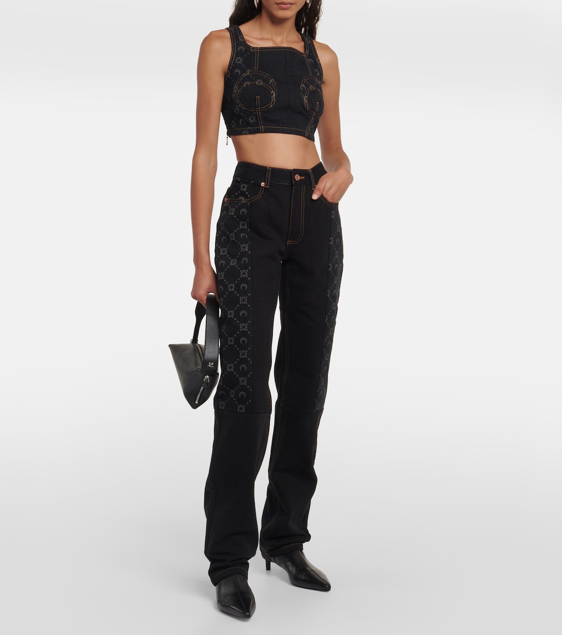 Bustier-Top aus Denim | Marine Serre