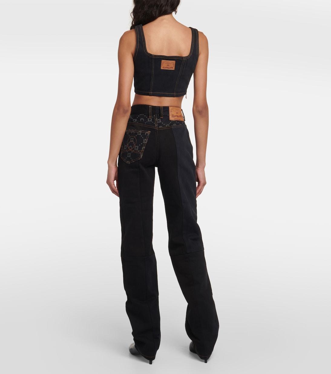 Bustier-Top aus Denim | Marine Serre