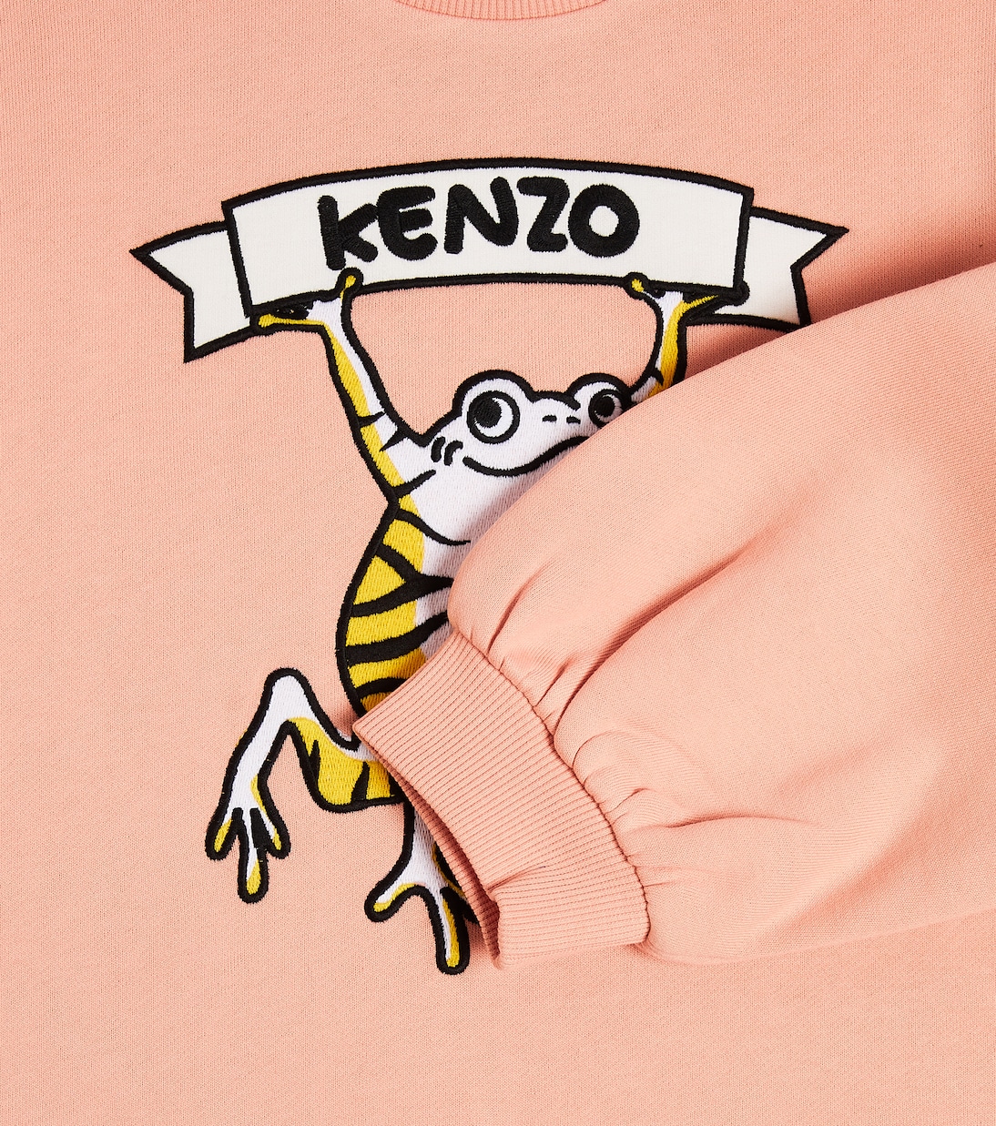 Embroidered cotton-blend sweatshirt | Kenzo Kids