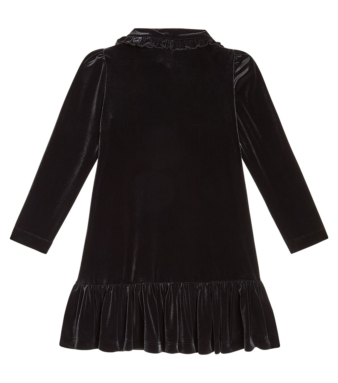 Ruffled velvet dress | Monnalisa