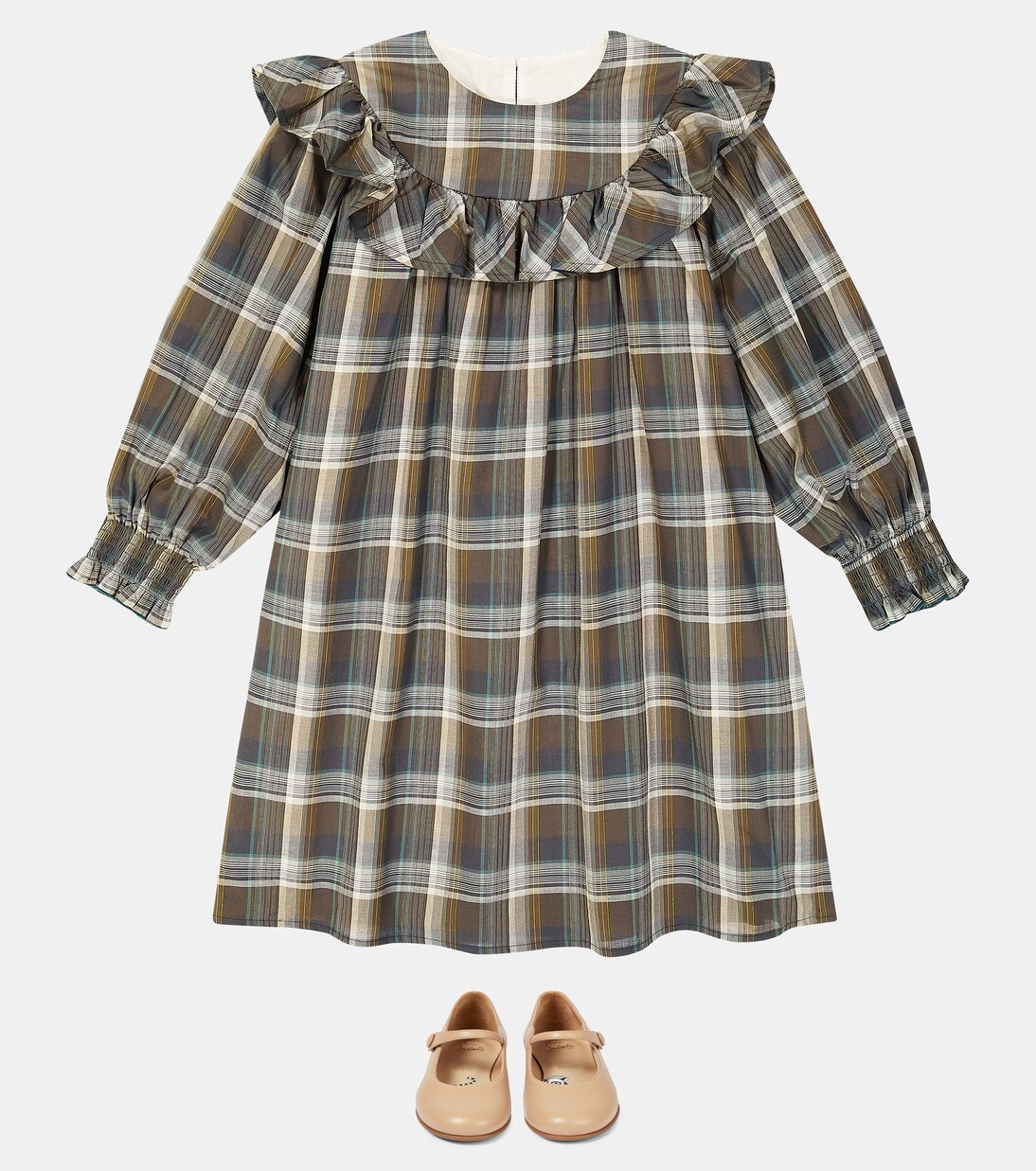 Emma checked cotton dress | C'era Una Volta