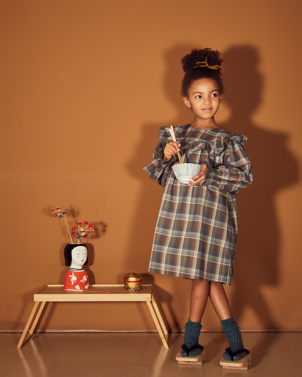 Emma checked cotton dress | C'era Una Volta