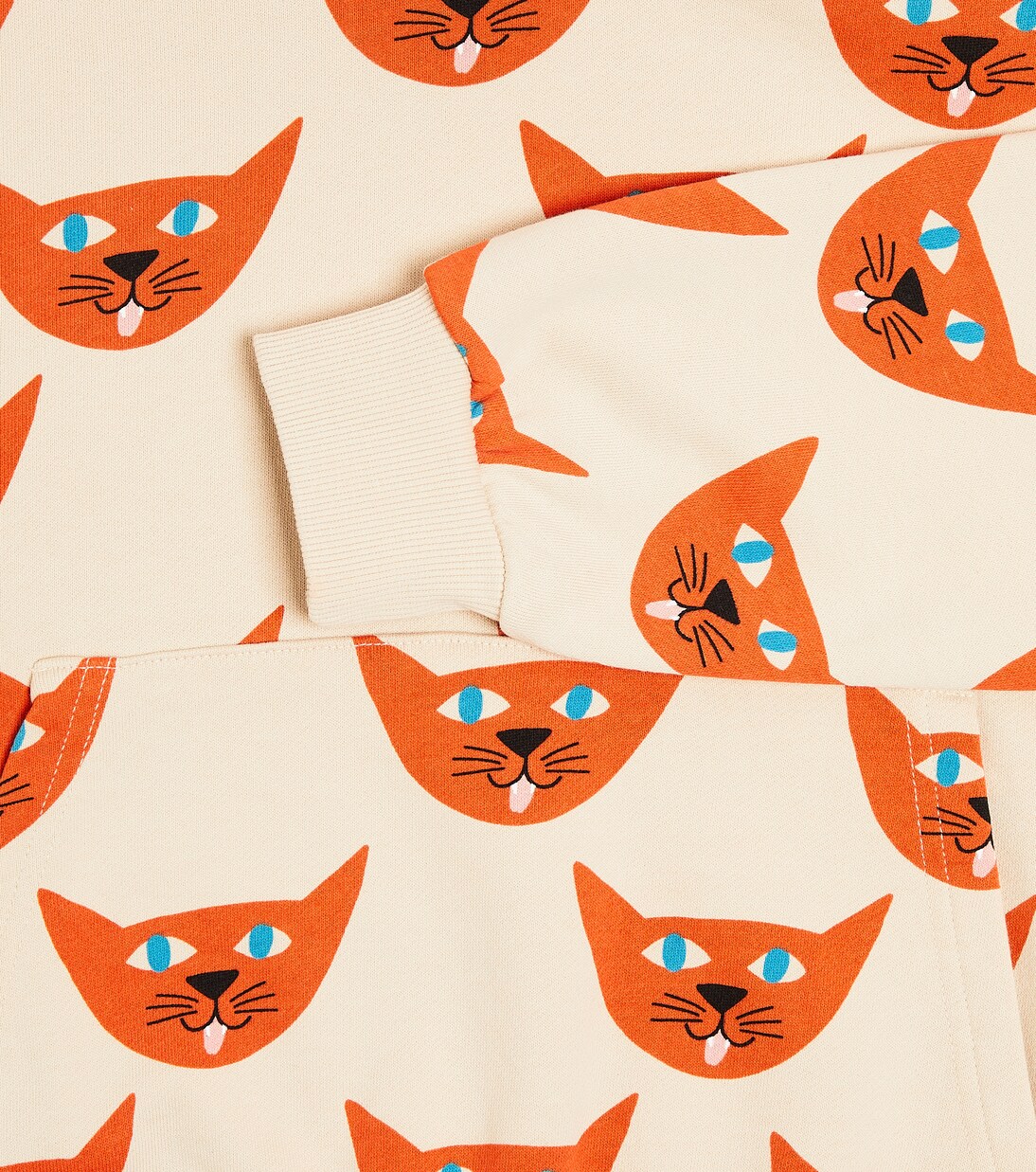 Cat cotton jersey hoodie | Jellymallow