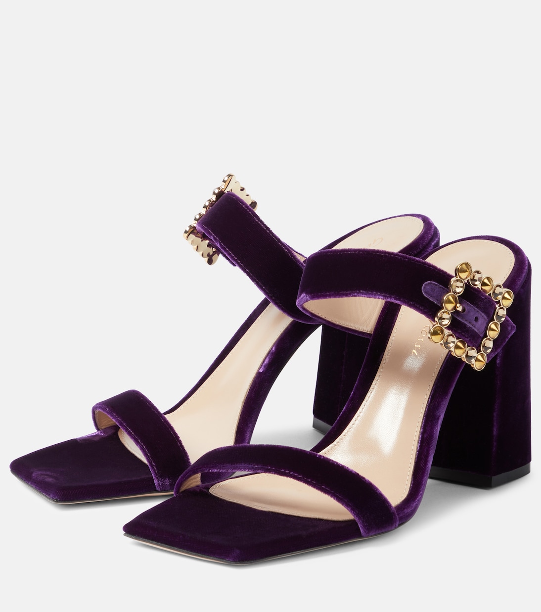 Verzierte Sandalen Wondy aus Samt | Gianvito Rossi