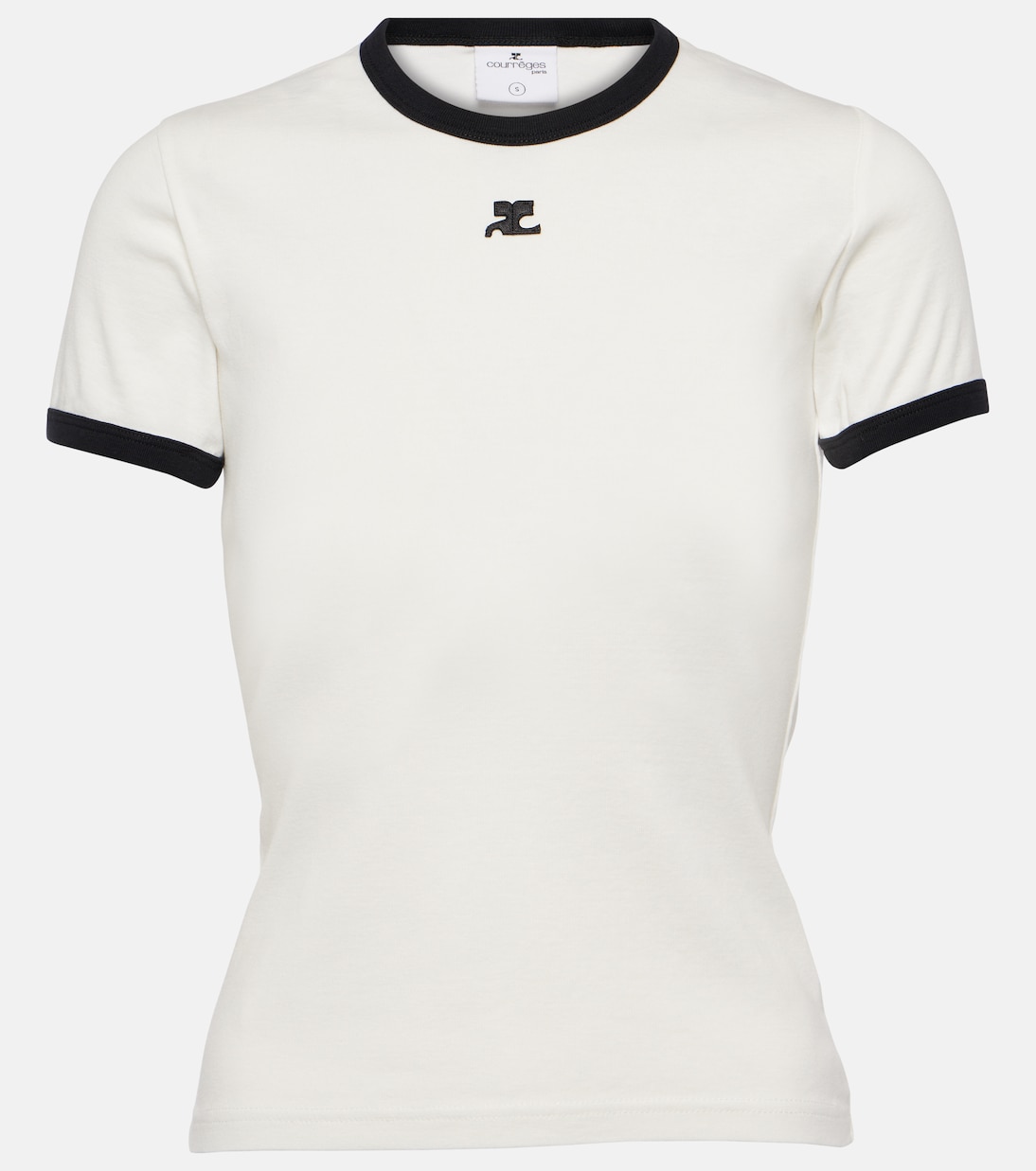 Logo cotton jersey T-shirt  | Courrèges