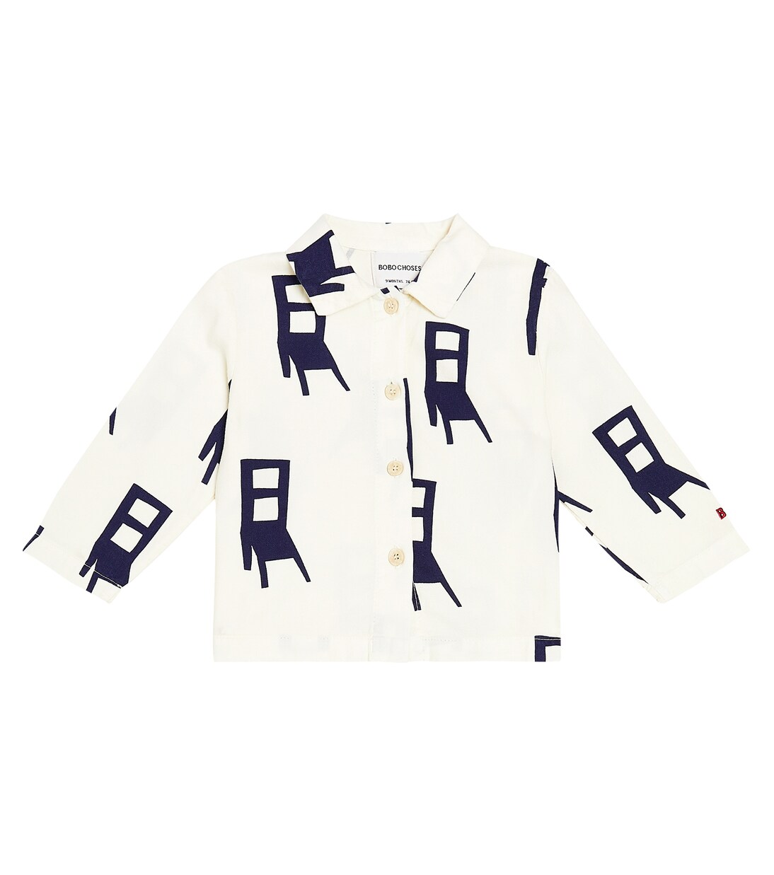 Baby printed cotton-blend shirt | Bobo Choses