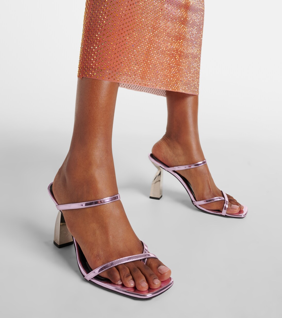 Sandalen Angel A aus Metallic-Leder | Nodaleto