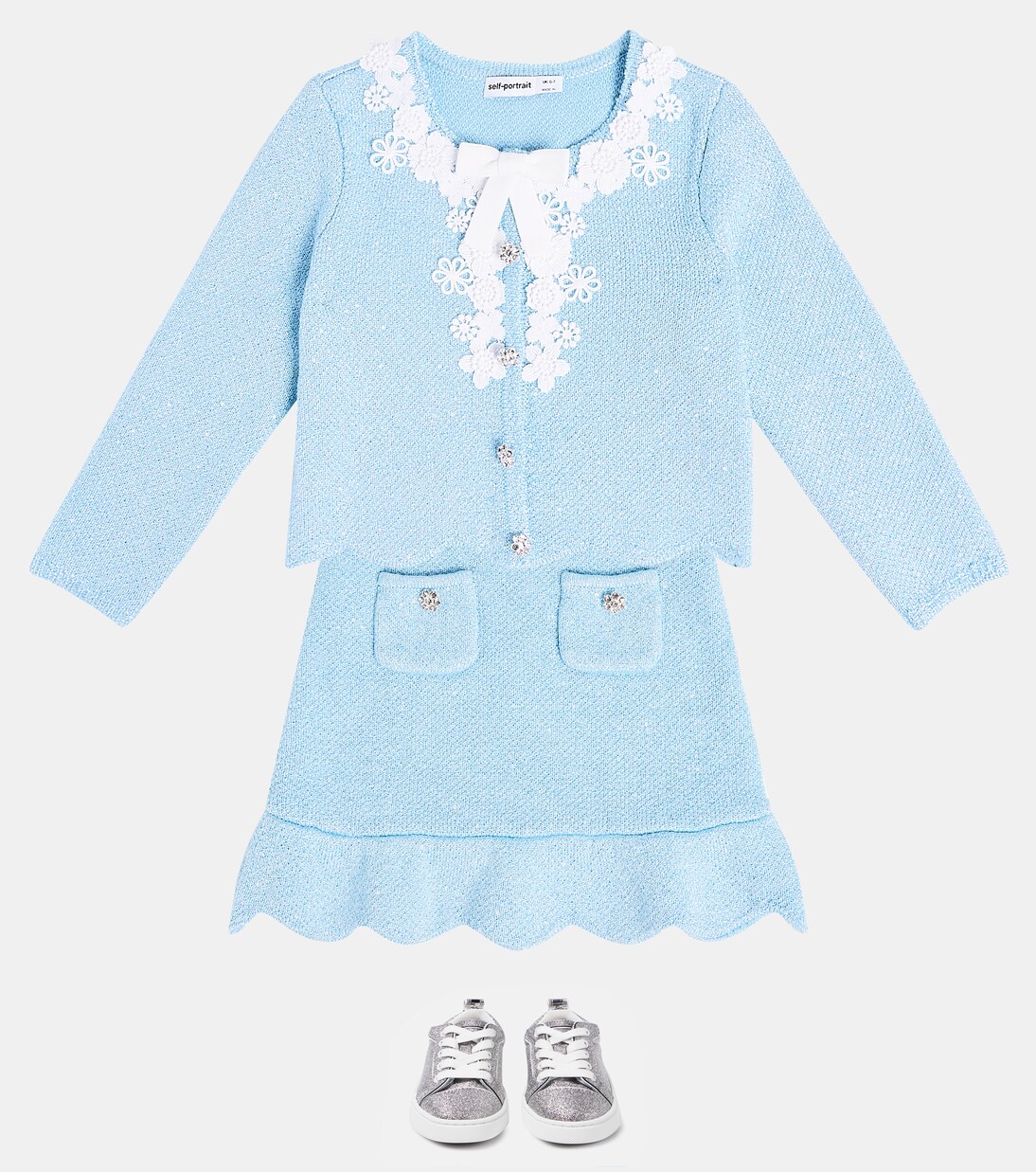 Verzierter Cardigan mit Spitze | Self-Portrait Kids