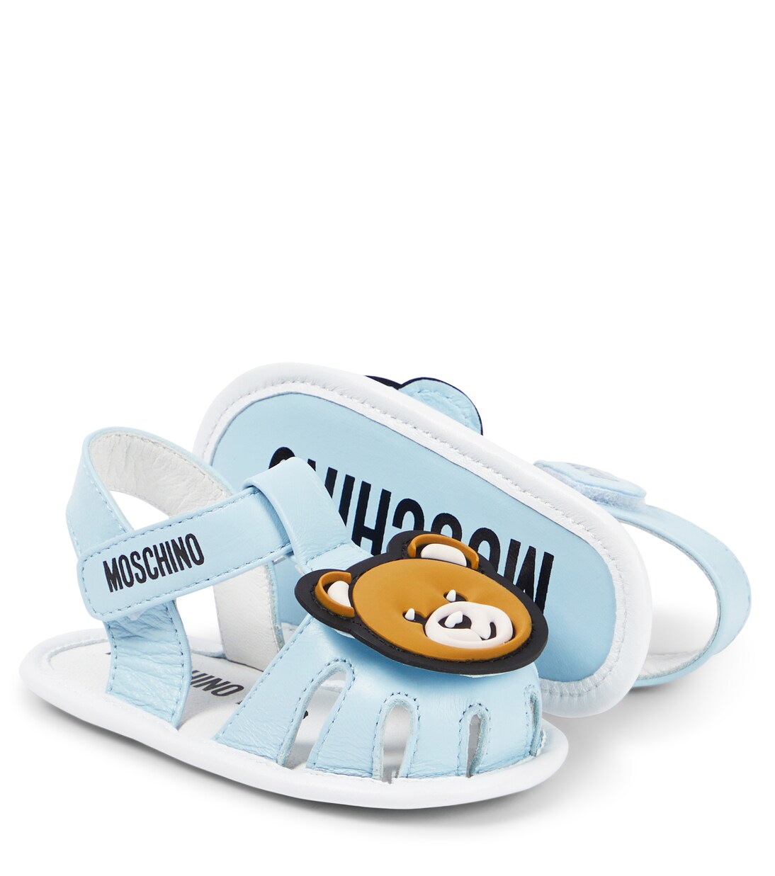 Baby Teddy Bear leather sandals  | Moschino Kids