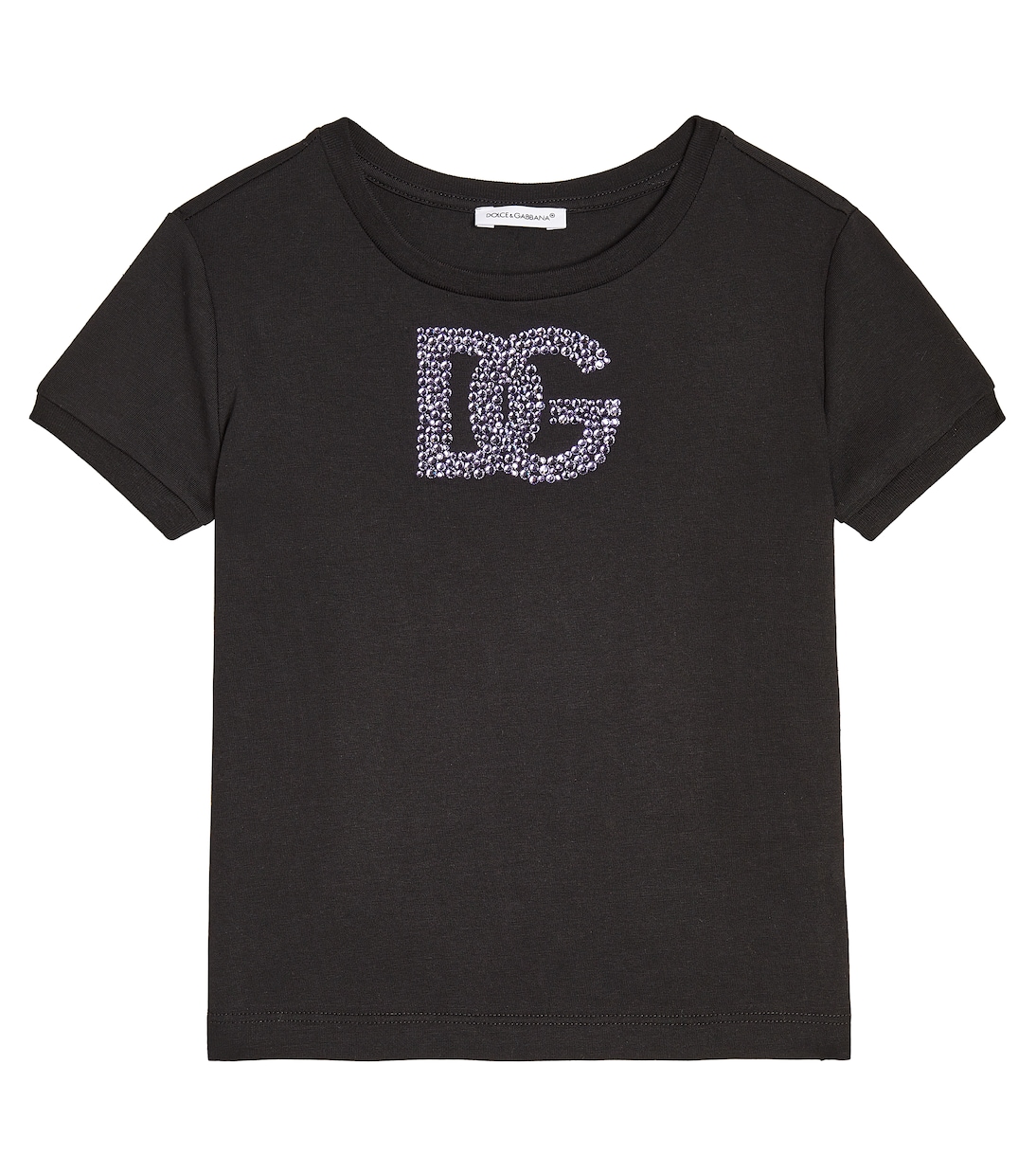 DG embellished cotton jersey T-shirt | Dolce&Gabbana Kids