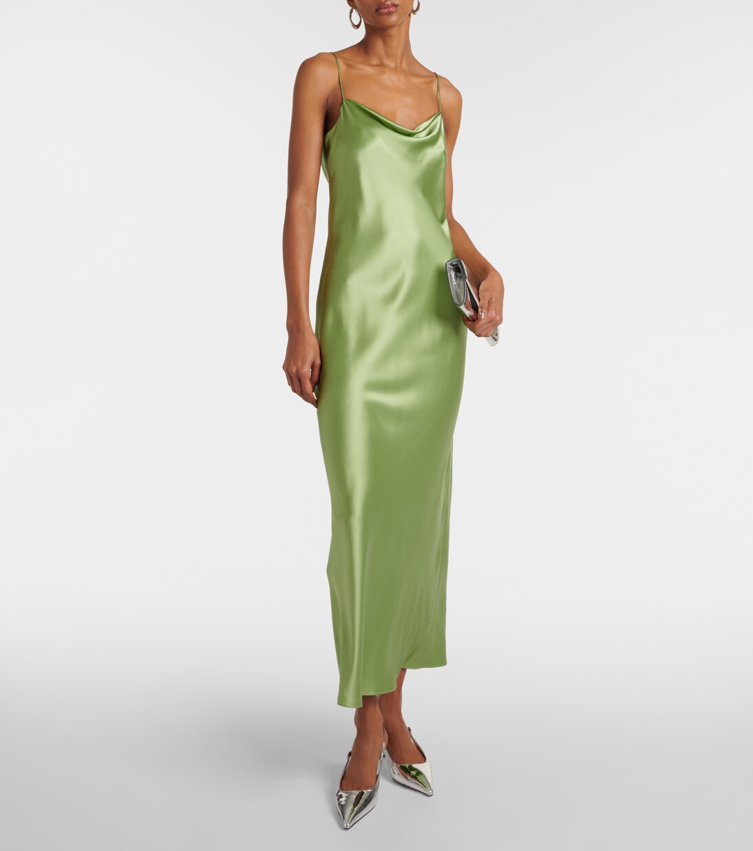 Shiny Statement silk charmeuse maxi dress | Dorothee Schumacher